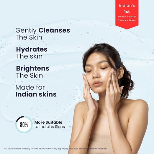 Rice Water Foaming Face Wash with Niacinamide | Hydrating & Even Tone | Korean Glass Skin Effect | For All Skin Types - 100ML