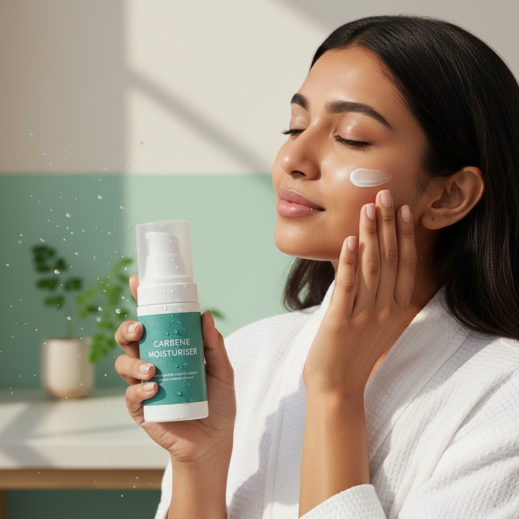Carbene Moisturiser – lifestyle application