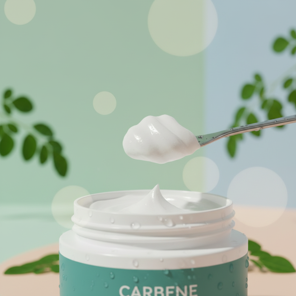 Carbene Moisturiser – cream texture macro