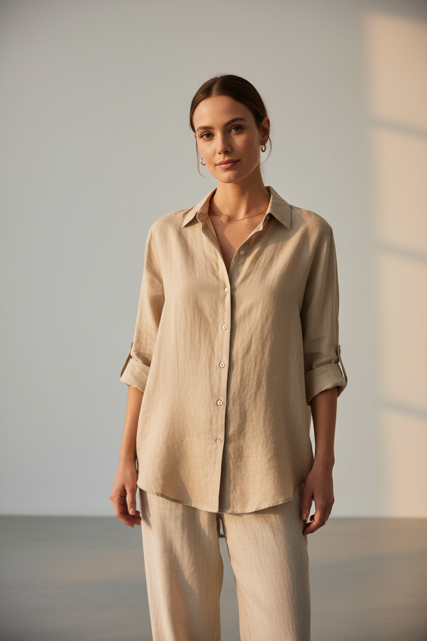 Linen Shirt – Sand