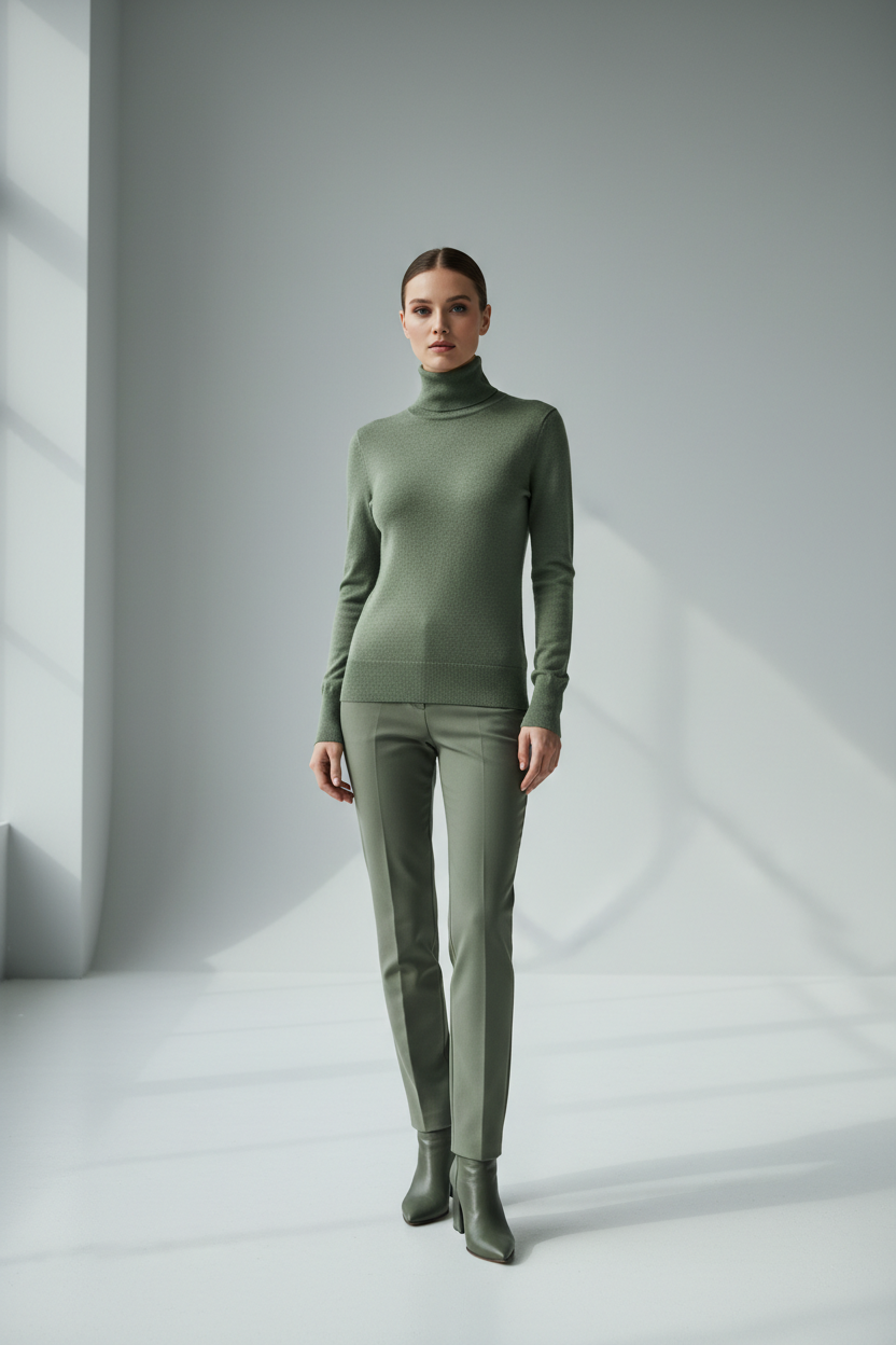 Wool Turtleneck – Sage