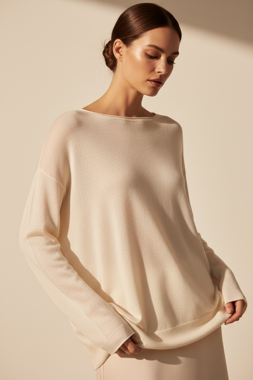 Fine Knit Pullover – Ivory