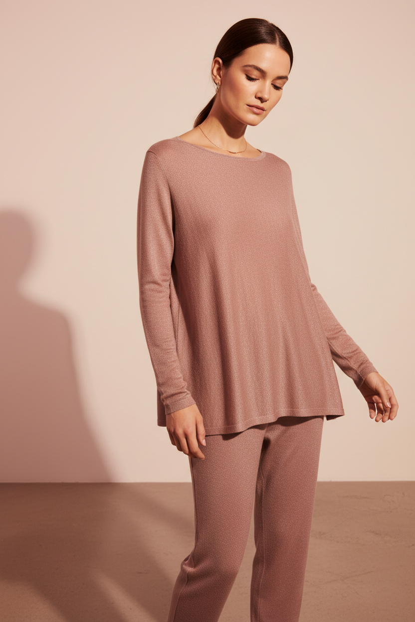 Fine Knit Pullover – Dusty Pink