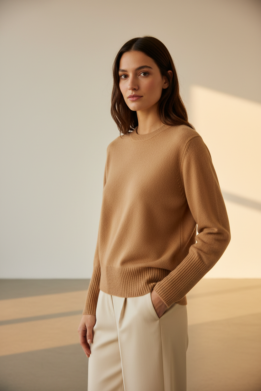 Cashmere Crew – Camel