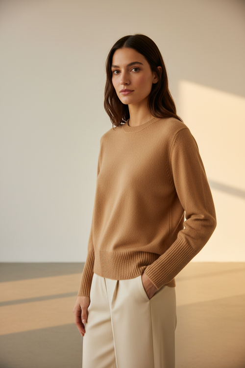 Cashmere Crew – Camel