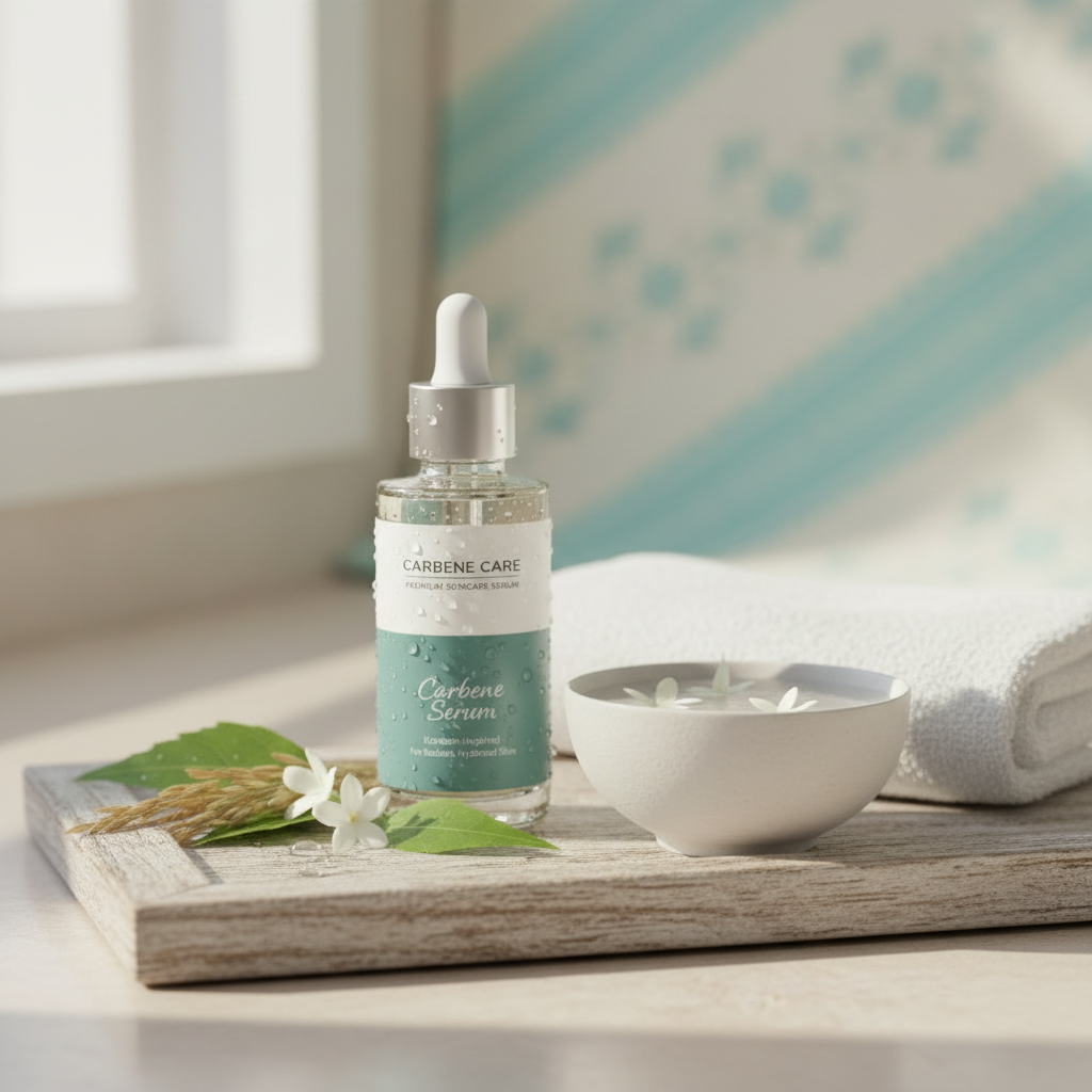 Carbene Serum – spa tray setting