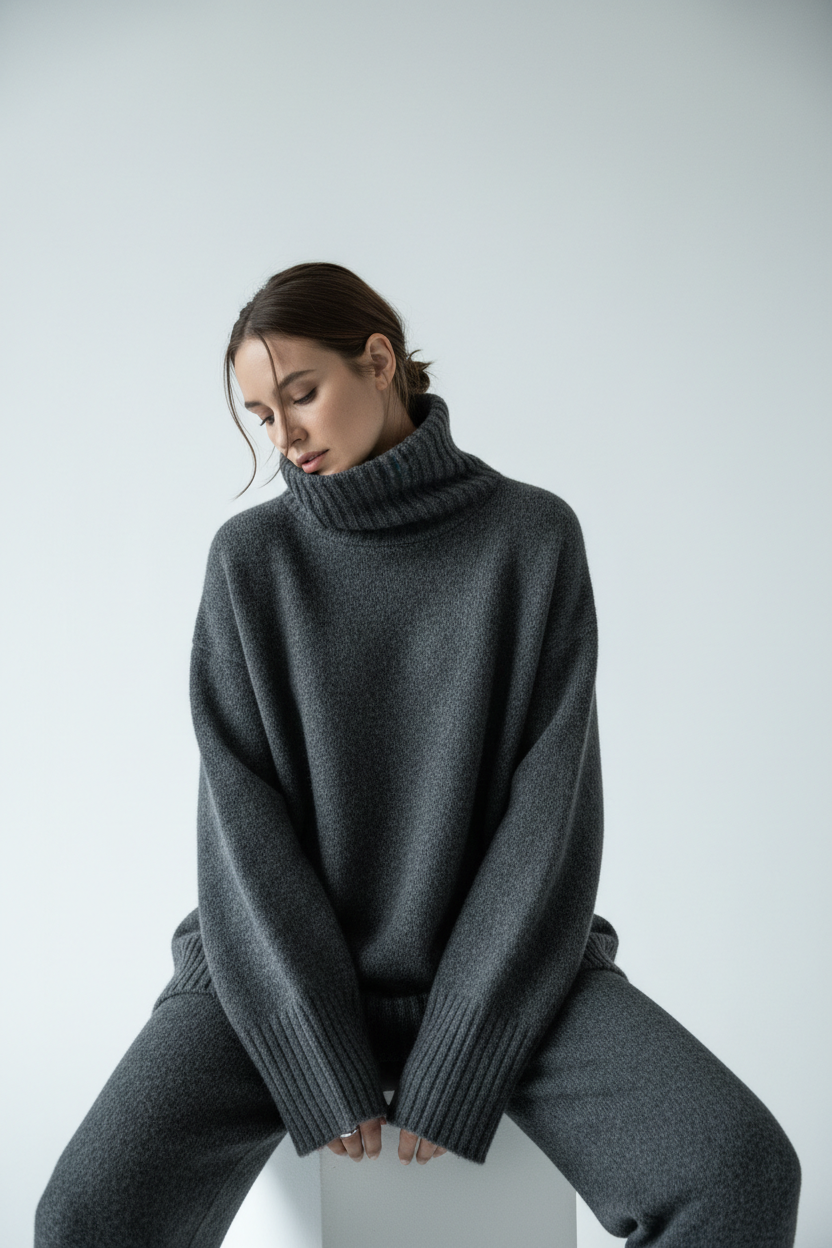 Knit Sweater – Charcoal